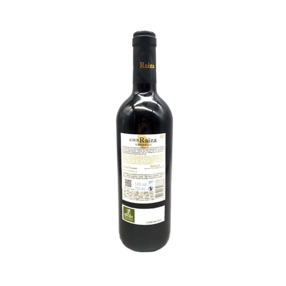 Vino tinto Rioja Tempranillo Altos de Raiza (750 ml) - Miniatura 2