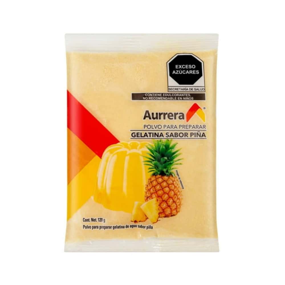 Gelatina sabor piña Aurrera (120 g / 4.2 oz) - Miniatura 1