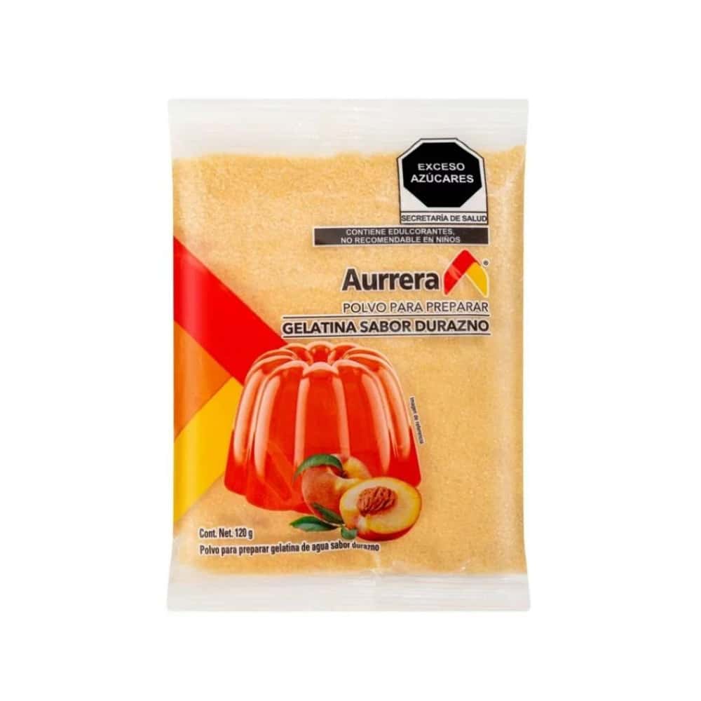 Gelatina sabor durazno Aurrera (120 g / 4.2 oz) - Miniatura 1