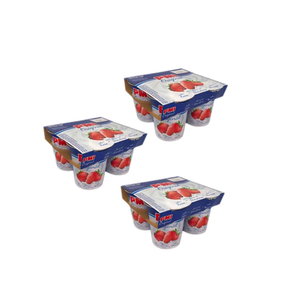 Yogurt sabor fresa Pmi Original (12 x 120 g / 4.23 oz) - Miniatura 1