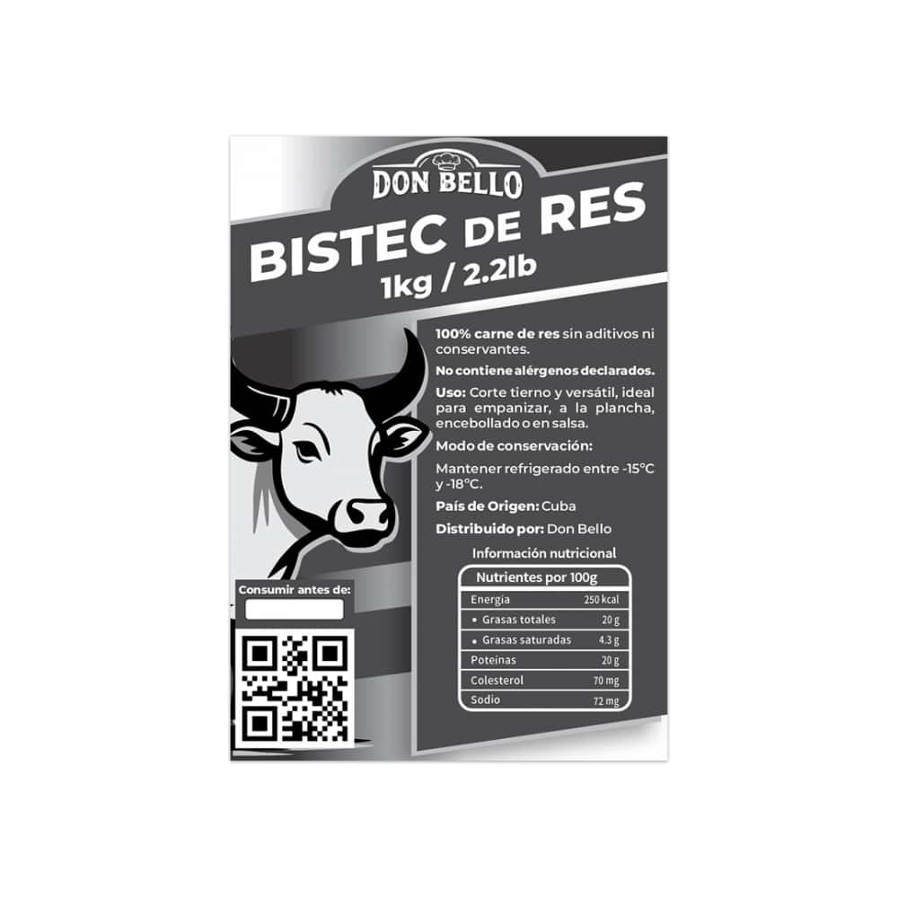 Bistec de res Don Bello (1 kg / 2.2 lb) - Miniatura 3