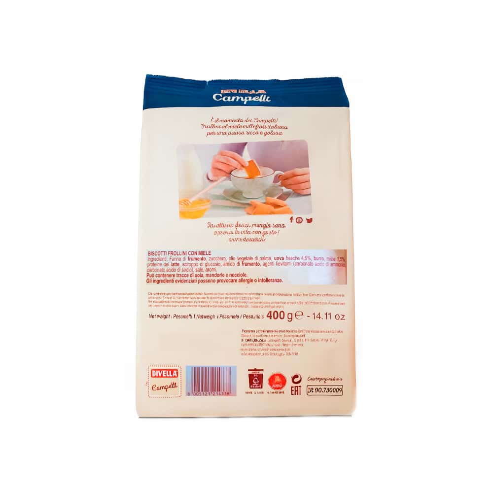 Galletas con sabor a miel campetti Divella (400 g / 14.11 oz) - Miniatura 4