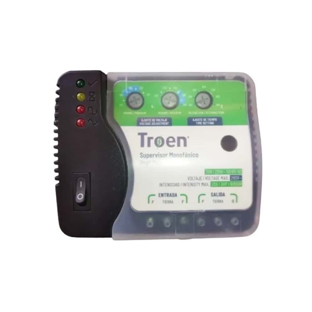 Protector de voltaje monofásico de línea de 220 V / 20 A Troen - Miniatura 2
