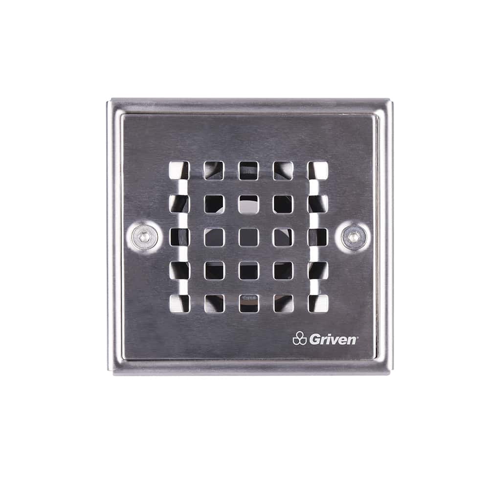 Desagüe cuadrado de acero inoxidable de 4" Griven - Miniatura 2
