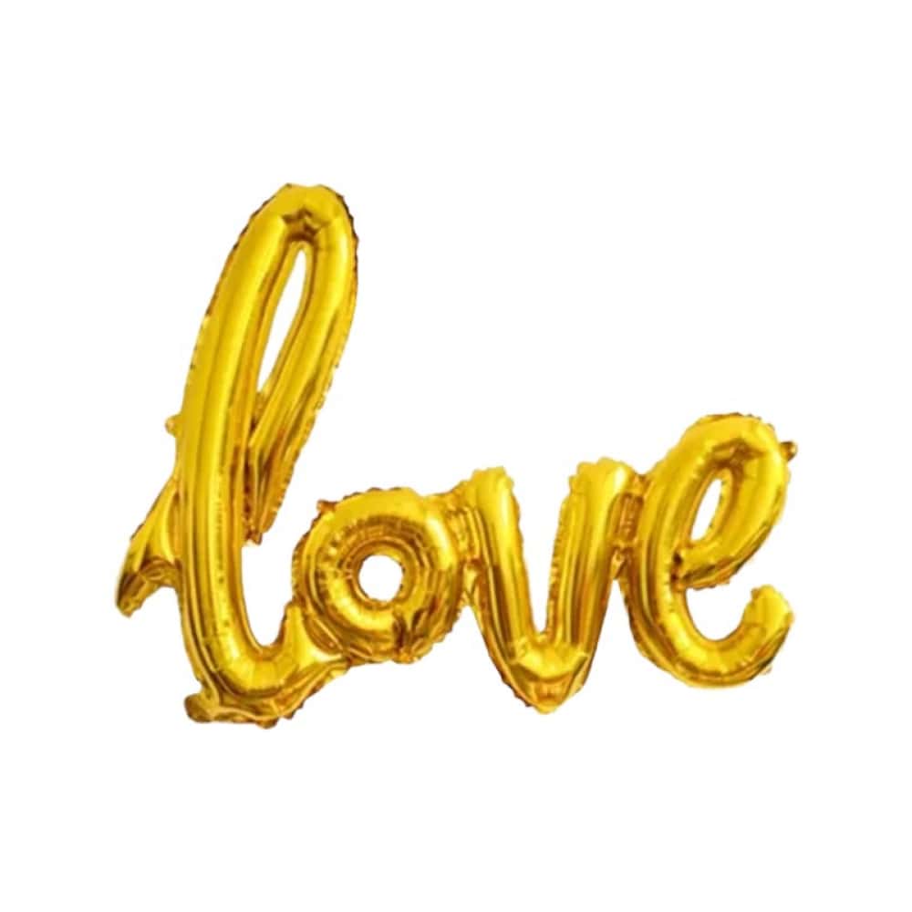 Globo "love" color dorado Ballon - Miniatura 1