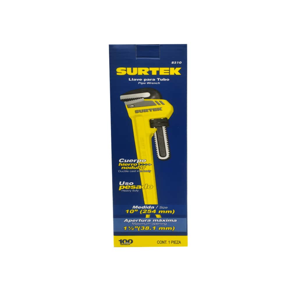Llave de tubo -Stillson- de hierro maleable de 10" Surtek - Miniatura 2