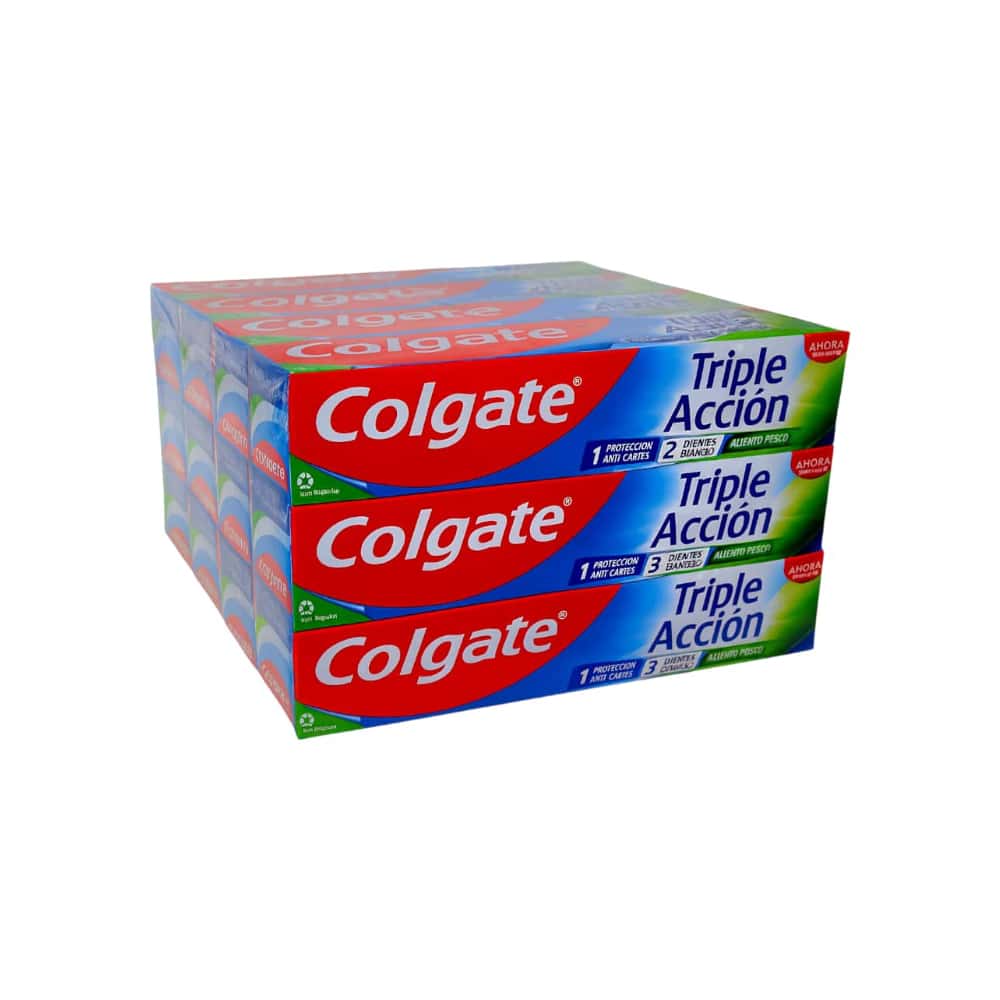 Pasta de dientes triple acción sabor menta intenso Colgate (12 x 75 ml) - Miniatura 1