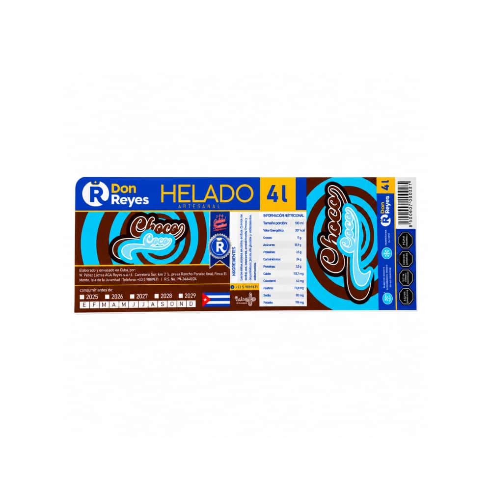 Helado artesanal sabor choco - coco Don Reyes (4 L) - Miniatura 3
