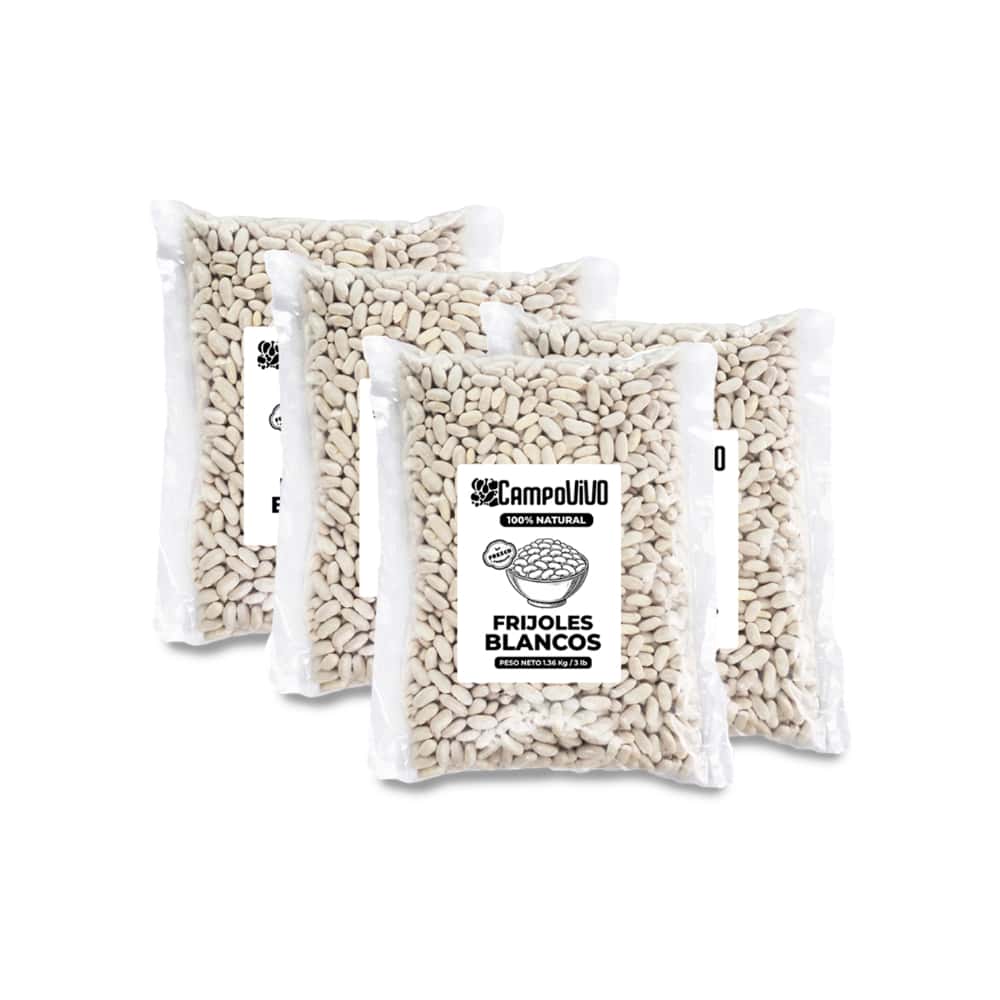 Frijoles blancos Campo Vivo (4 x 1.36 kg / 3 lb) - Miniatura 1