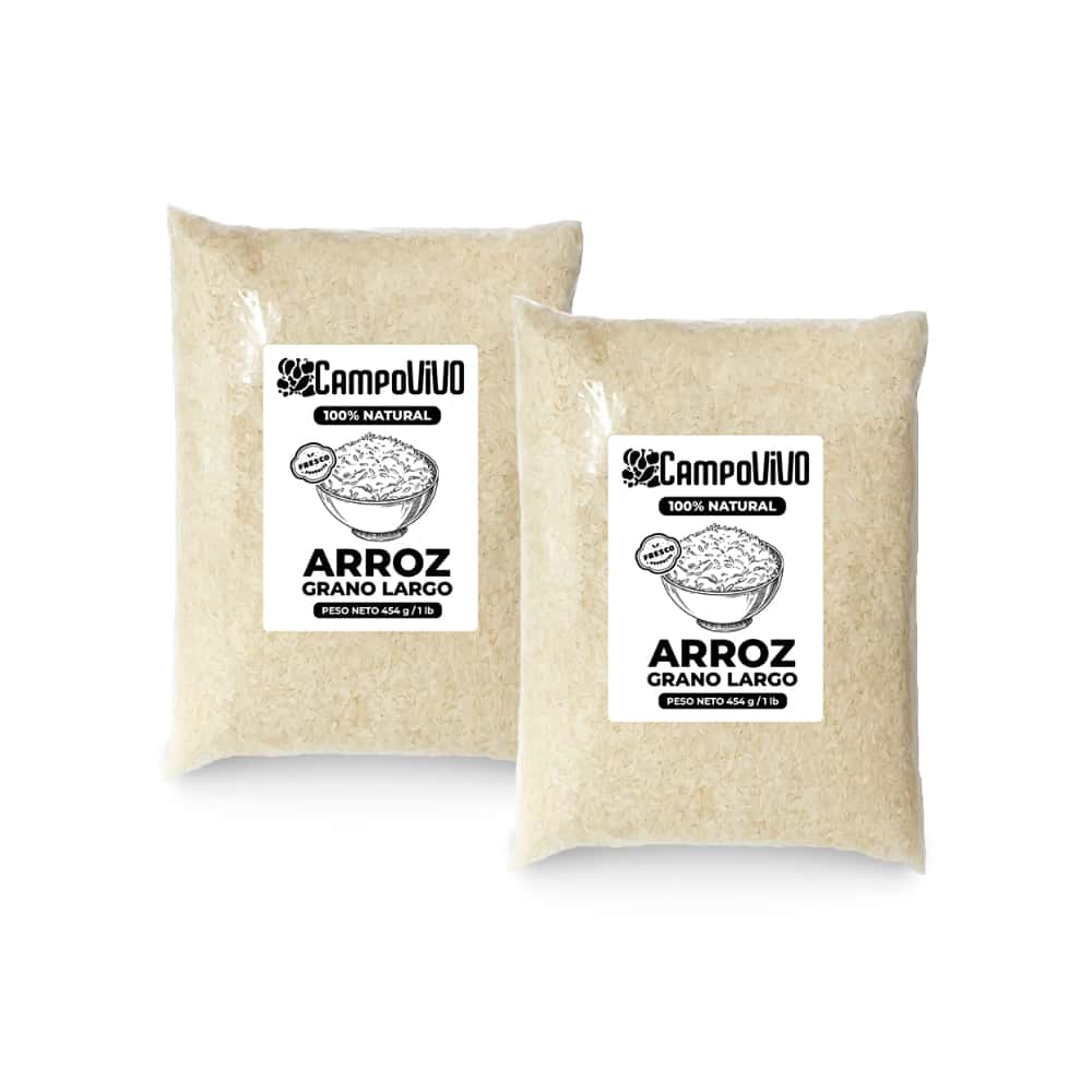 Arroz de grano largo Campo Vivo (2 x 454 g / 1 lb) - Miniatura 1