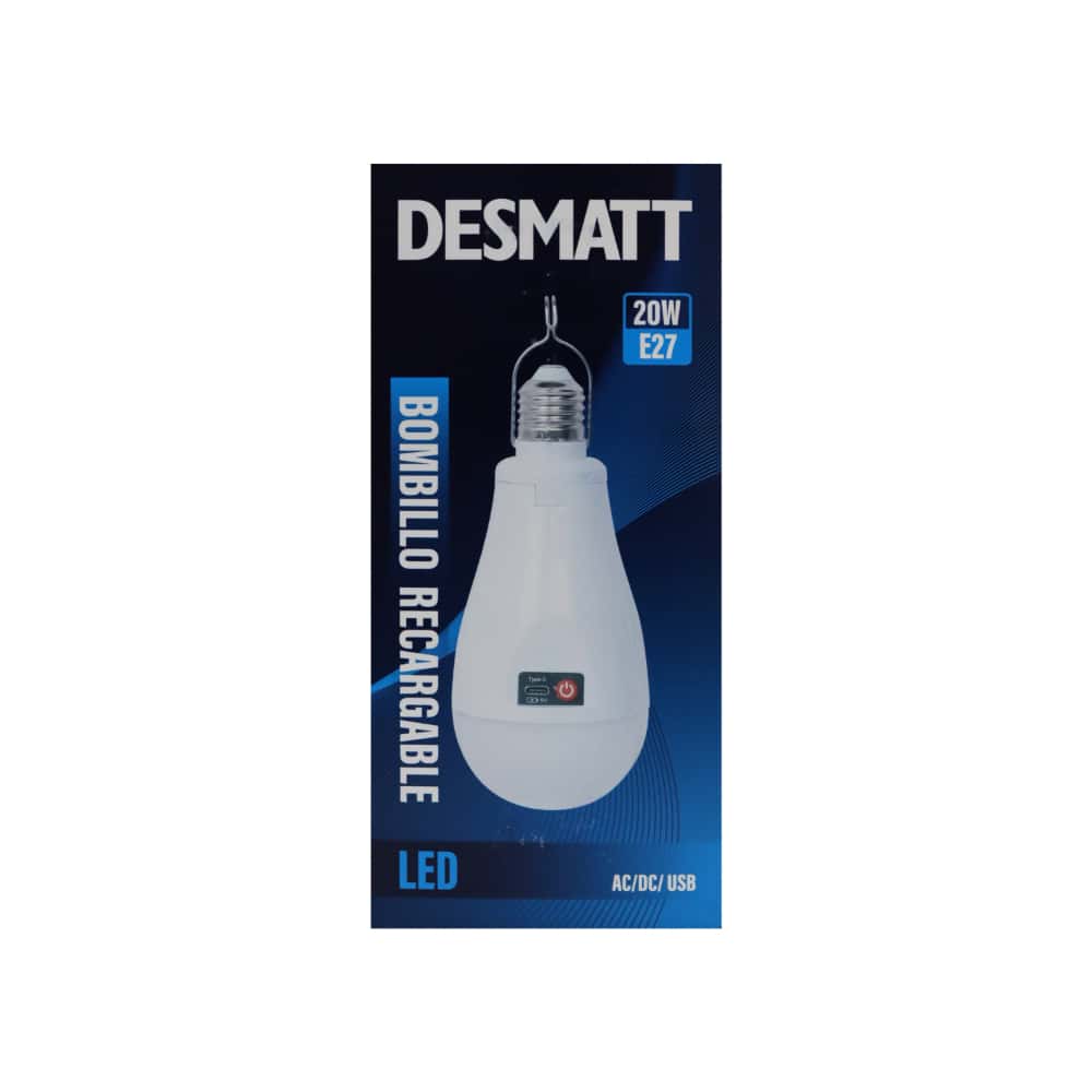 Bombillo recargable LED 20 W Desmatt LEB09B - Miniatura 4