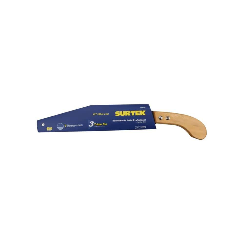 Serrucho de poda profesional curvo con mango de madera 12" 120260 Surtek - Miniatura 2