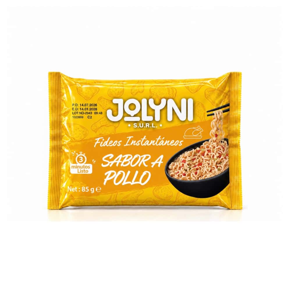 Sopa de fideos instantáneos sabor pollo Jolyni (85 g / 3 oz) - Miniatura 1