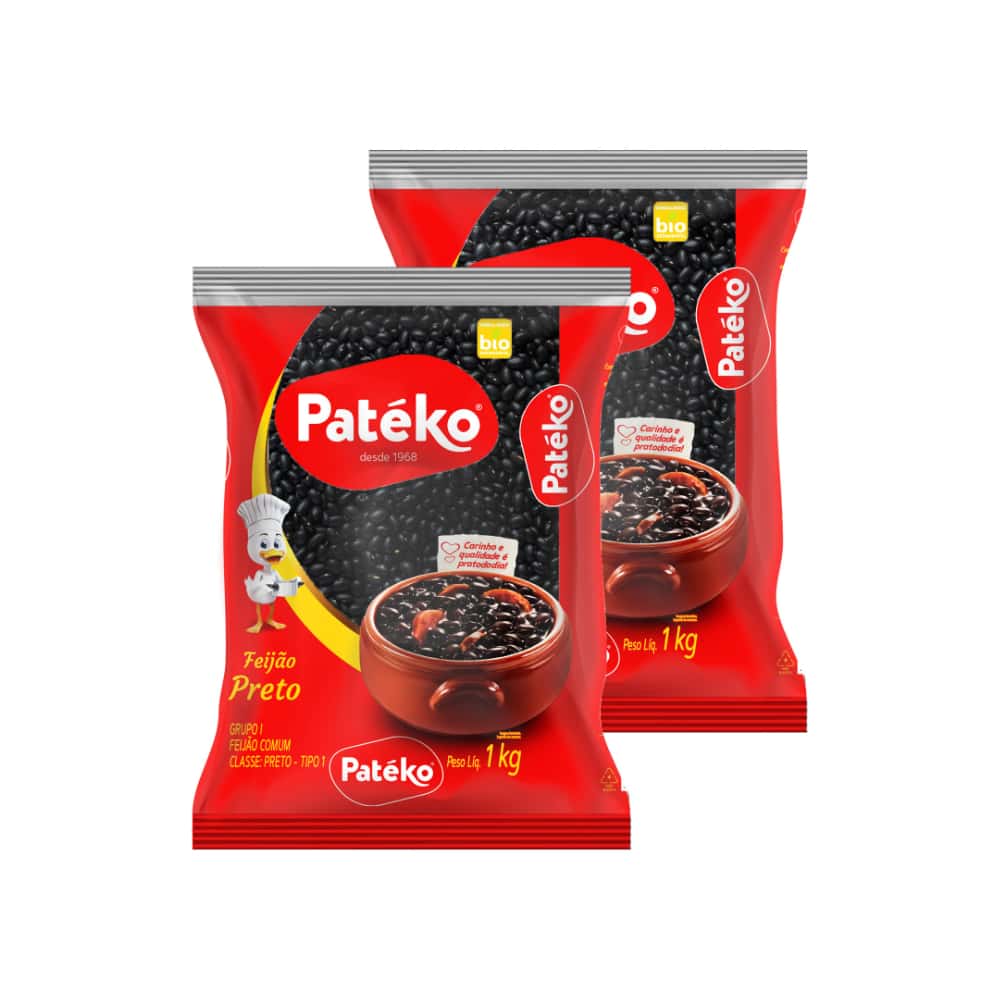 Frijoles negros Patéko (2 x 1 kg / 2.2 lb) - Miniatura 1