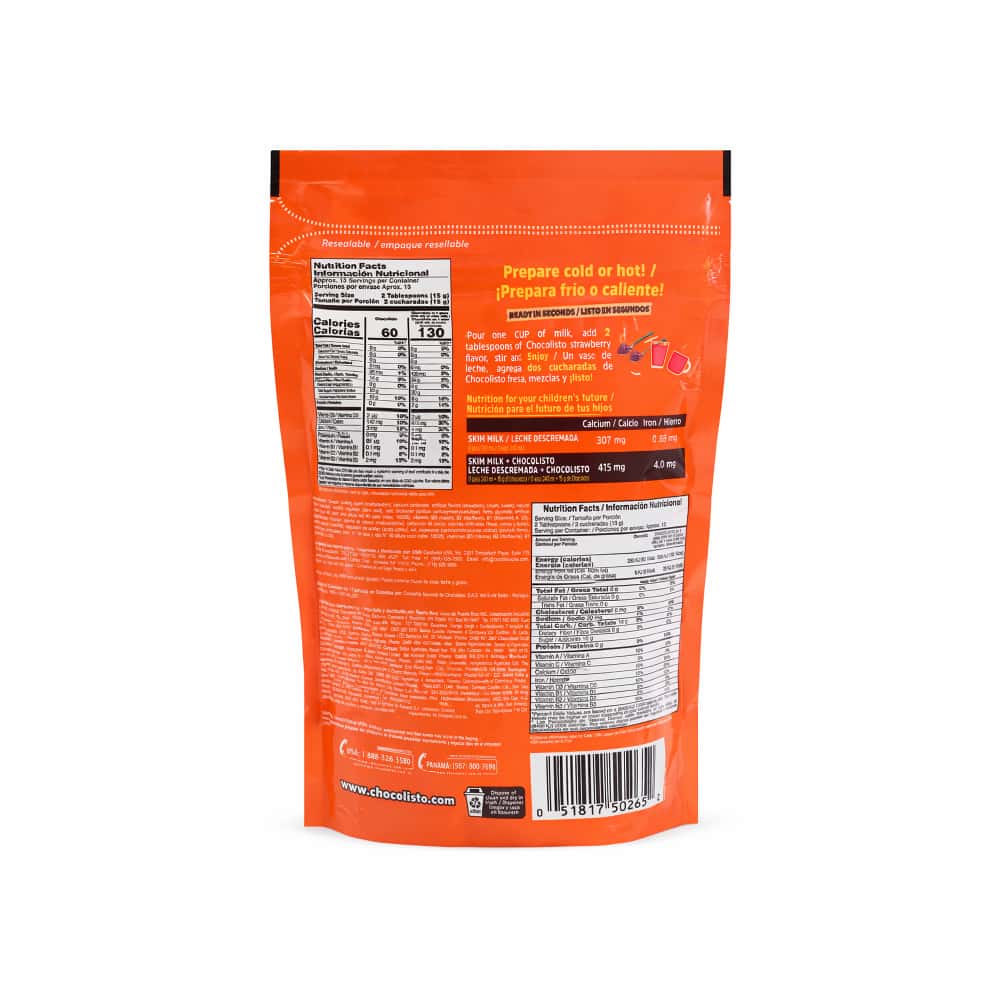 Mezcla para preparar bebida con sabor a fresa Choco Listo (200 g / 7.05 oz) - Miniatura 2
