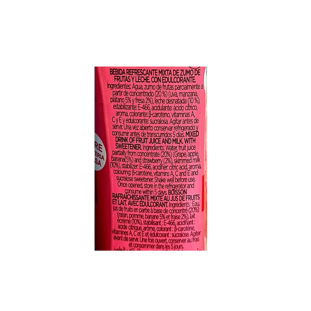 Bebida refrescante mixta de zumo de fruta + leche de sabor fresa plátano Don Simon (6 x 200 ml) - Miniatura 4
