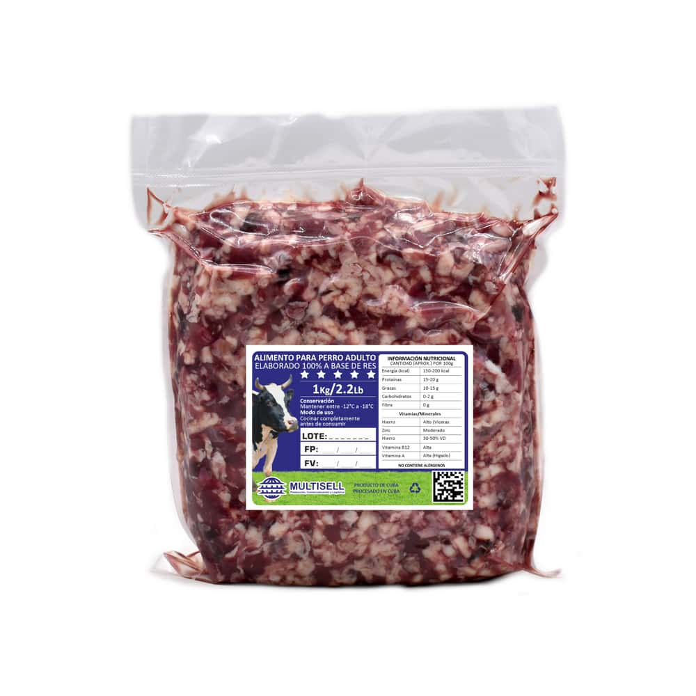 Alimento para perro adulto elaborado 100% a base de res Multisell (1.0 kg / 2.2 lb) - Miniatura 3