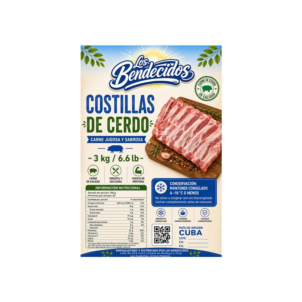 Costillas de cerdo Los Bendecidos (3 kg / 6.6 lb) - Miniatura 2