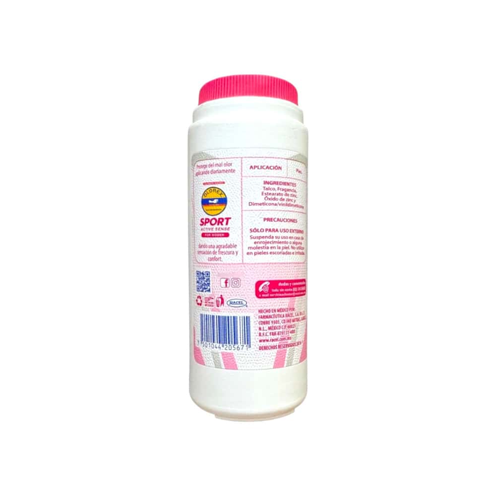 Talco desodorante para mujer Sport Active Sense Olorex (100 g / 3.53 oz) - Miniatura 5