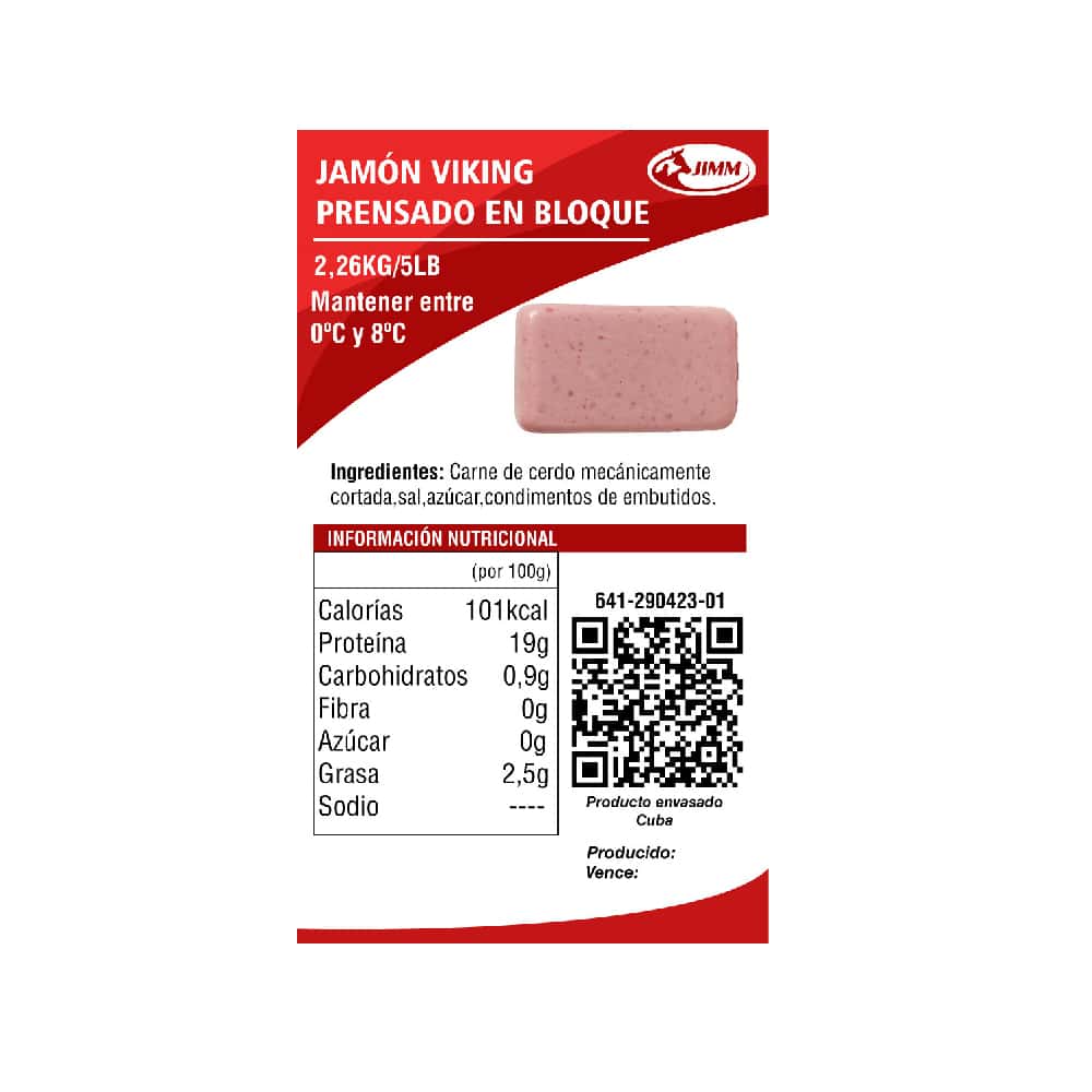 Jamón viking prensado en bloque Jimm (2.26 kg / 5 lb) - Miniatura 4