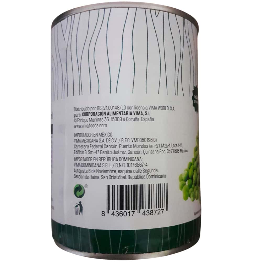 Guisantes al natural medianos Vima Foods (390 g / 13.76 oz) - Miniatura 2