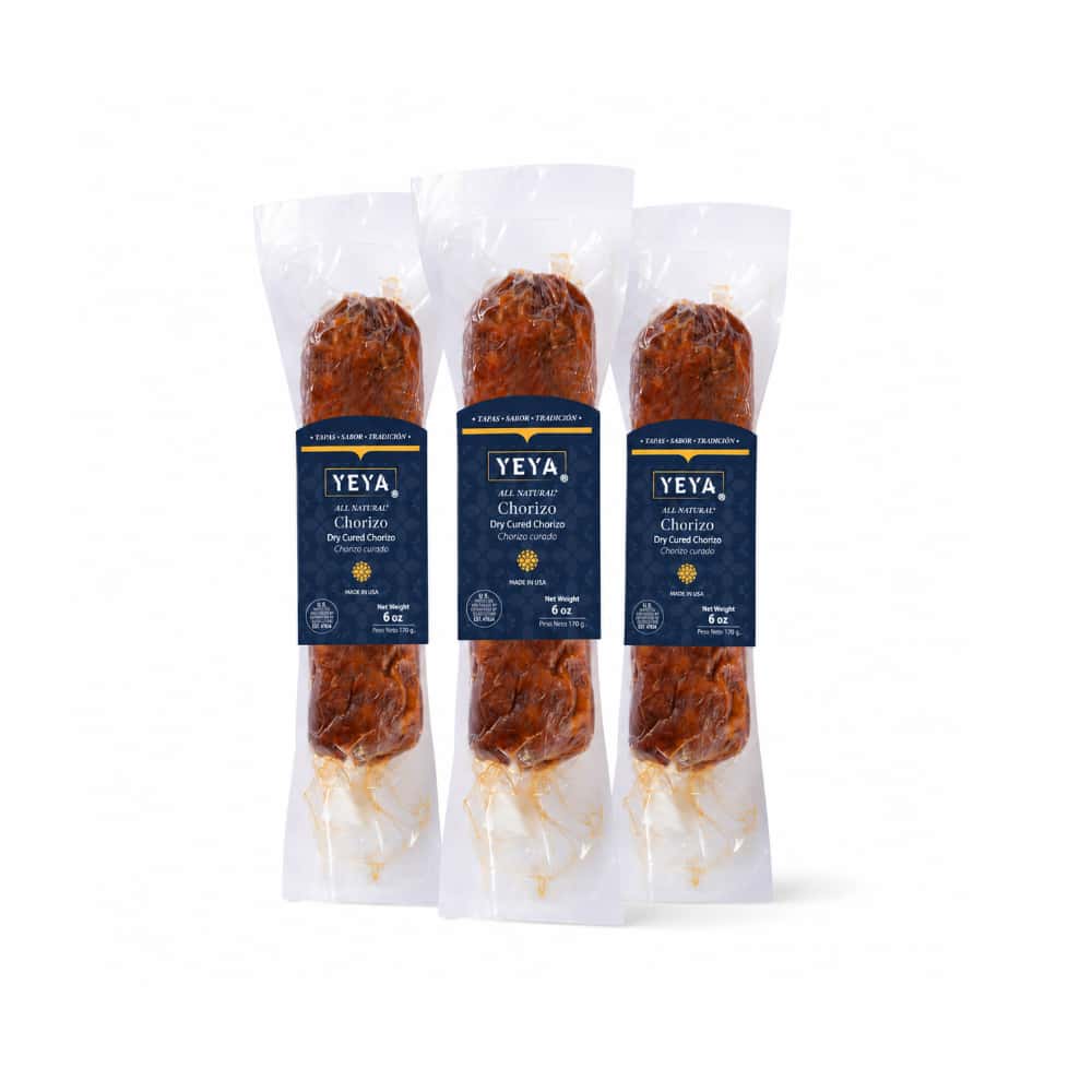 Chorizo Curado -tipo vela- YEYA (3 x 170 g / 6 oz) - Miniatura 1