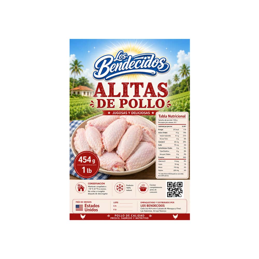 Alitas de pollo Los Bendecidos (454 g / 1 lb) - Miniatura 2