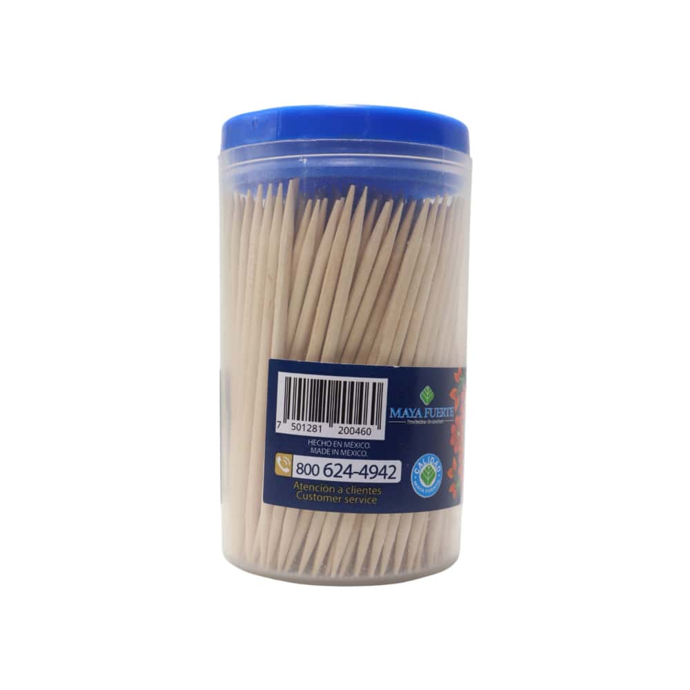 Palillos redondos de madera con doble punta para dientes Maya (250 U) - Miniatura 4