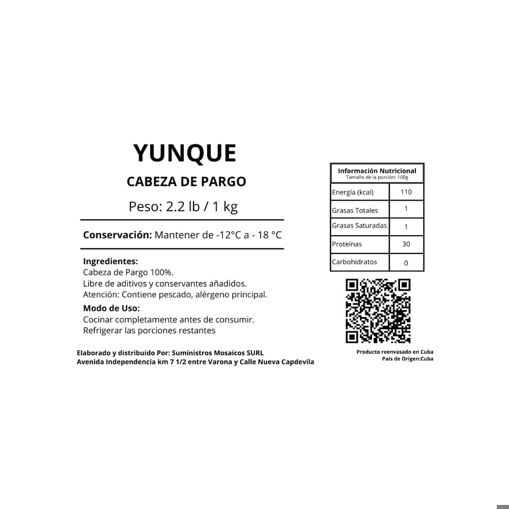 Cabeza de pargo Yunque (1 kg / 2.2 lb) - Miniatura 8