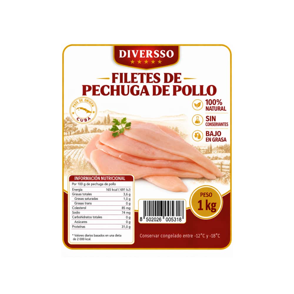 Filetes de pechuga de pollo Diversso (1 kg / 2.2 lb) - Miniatura 4