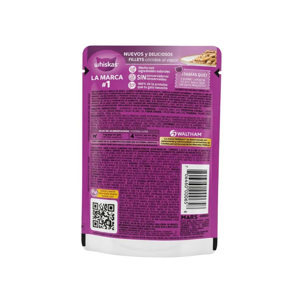 Alimento para gatos adulto sabor a pollo Whiskas (85 g / 2.99 oz) - Miniatura 2