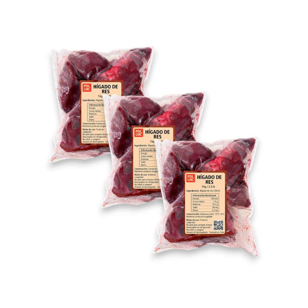 Hígado de res Brown Packing (3 x 1 kg / 2.2 lb) - Miniatura 1