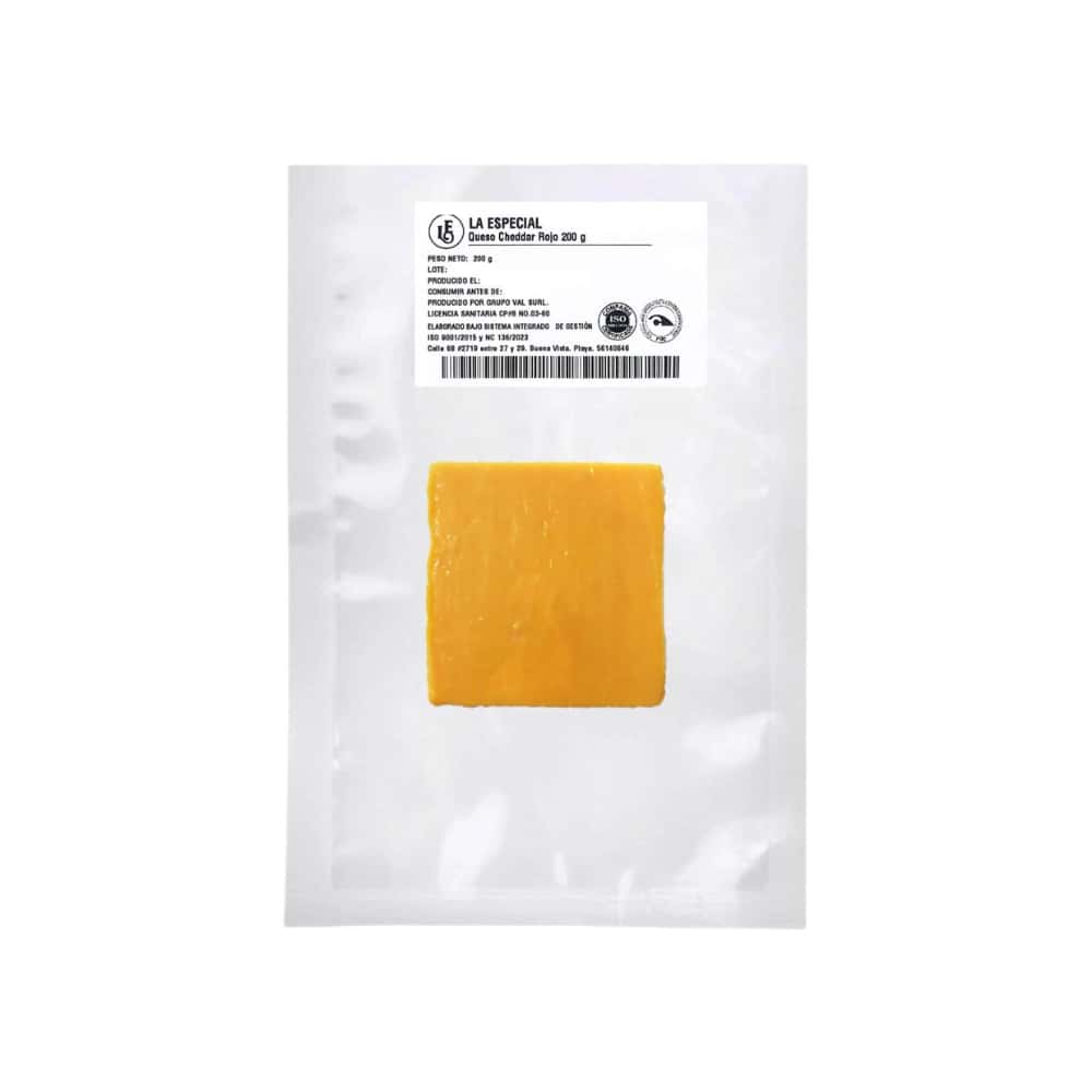 Queso Cheddar Rojo Porcionado La Especial (200 g / 7.0 oz) - Miniatura 2