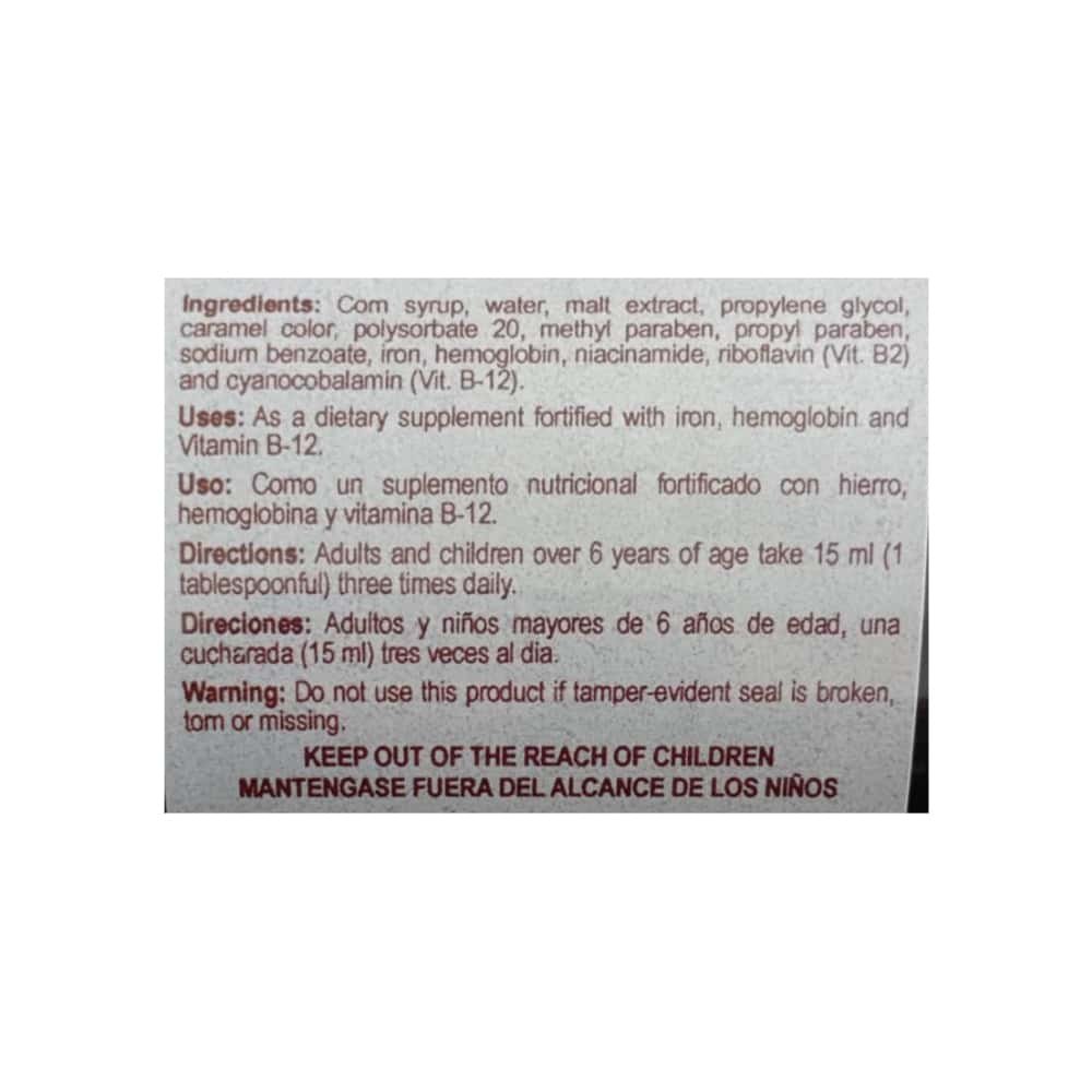 Extracto de malta con hemoglobina y B-12 Nature Plus (240 ml / 8 fl oz) - Miniatura 3