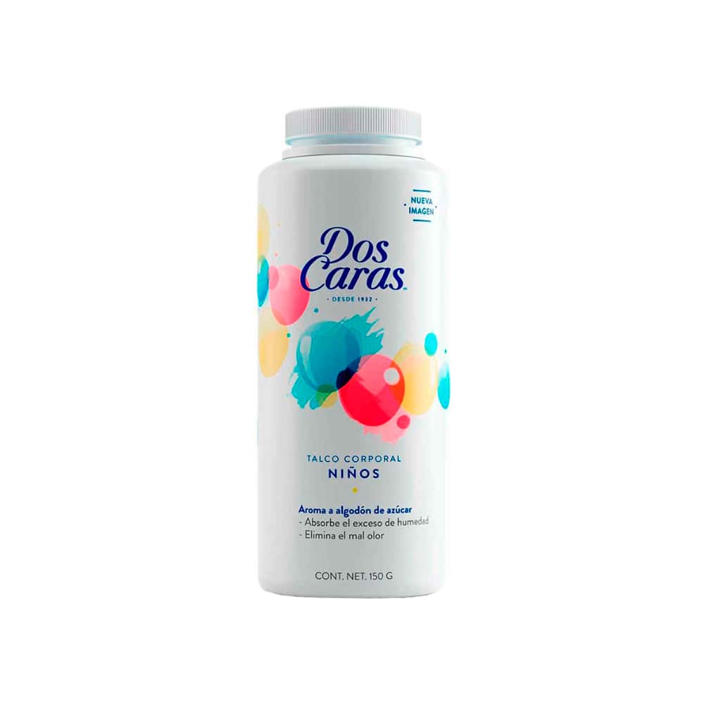 Talco corporal con aroma a algodón de azúcar para niños Dos Caras (150 g / 5.29 oz) - Miniatura 5