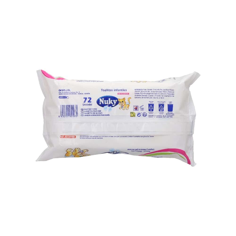 Toallitas húmedas infantiles Nuky (72 U) - Miniatura 6