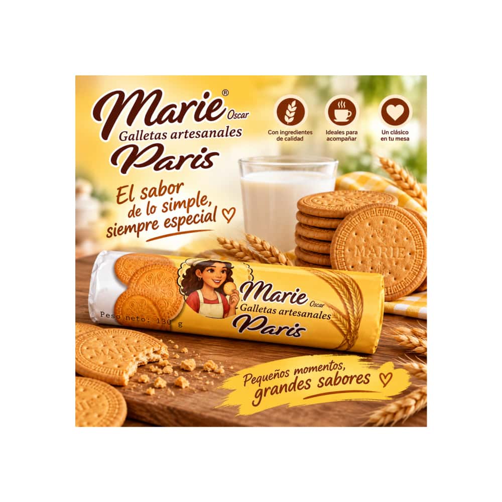 Galletas maria artesanales Paris (130 g / 4.59 oz) - Miniatura 4