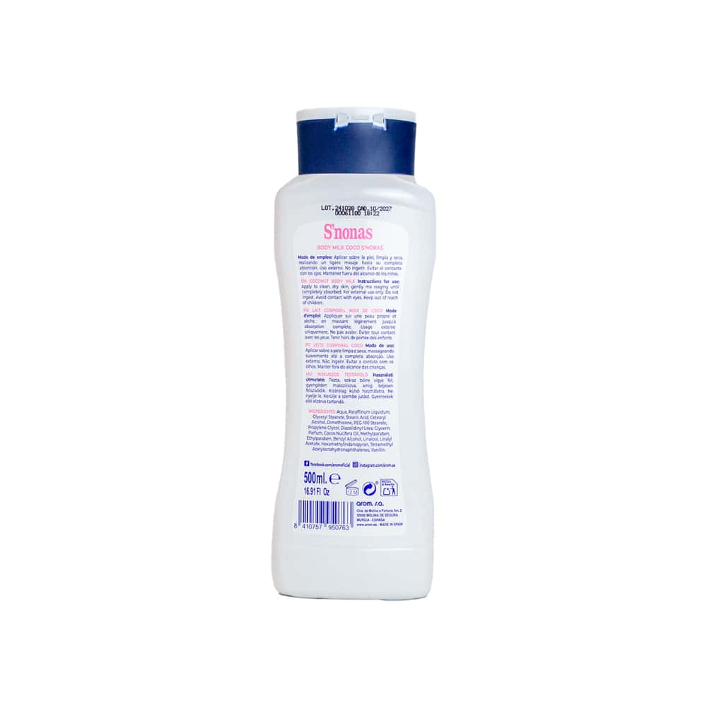 Crema corporal de coco S'nonas (500 ml) - Miniatura 2