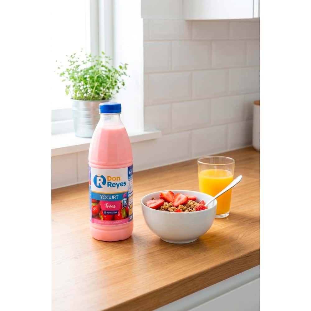 Yogurt natural sabor fresa Don Reyes (1 L) - Miniatura 4