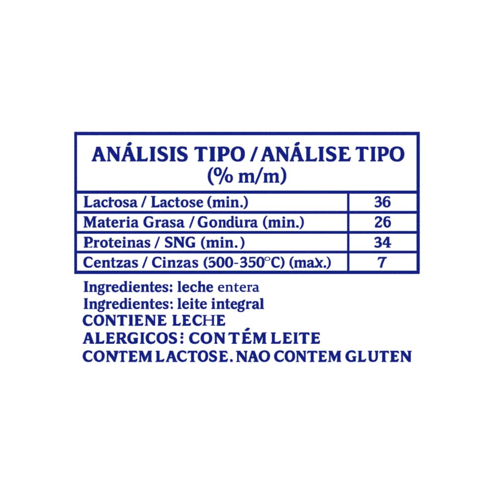 Leche en polvo entera Purísima (25 kg / 55.12 lb) - Miniatura 2