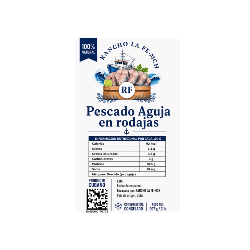 Pez aguja en rodajas Rancho la Fe - MCH (907 g / 2 lb) - Miniatura 3