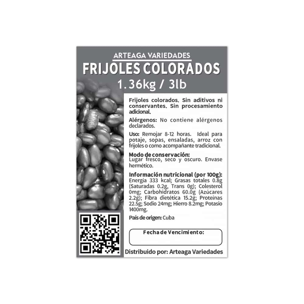 Frijoles colorados Arteaga Variedades (1.36 kg / 3 lb) - Miniatura 2