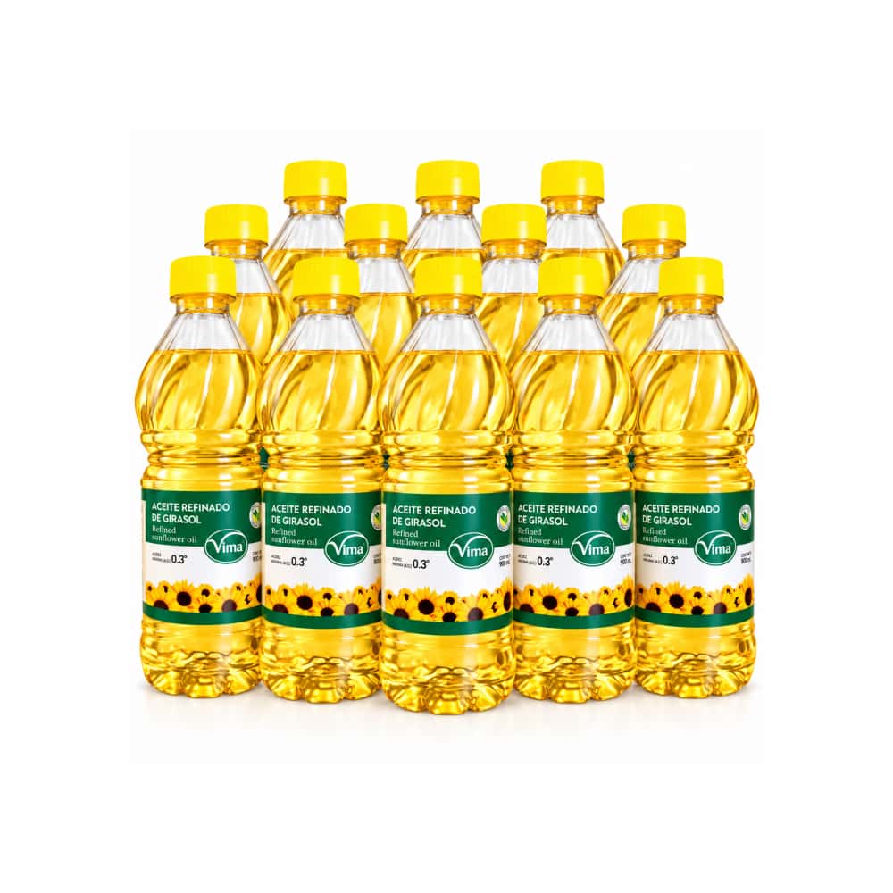 Aceite refinado de girasol Vima Foods (12 x 700 ml) - Miniatura 1
