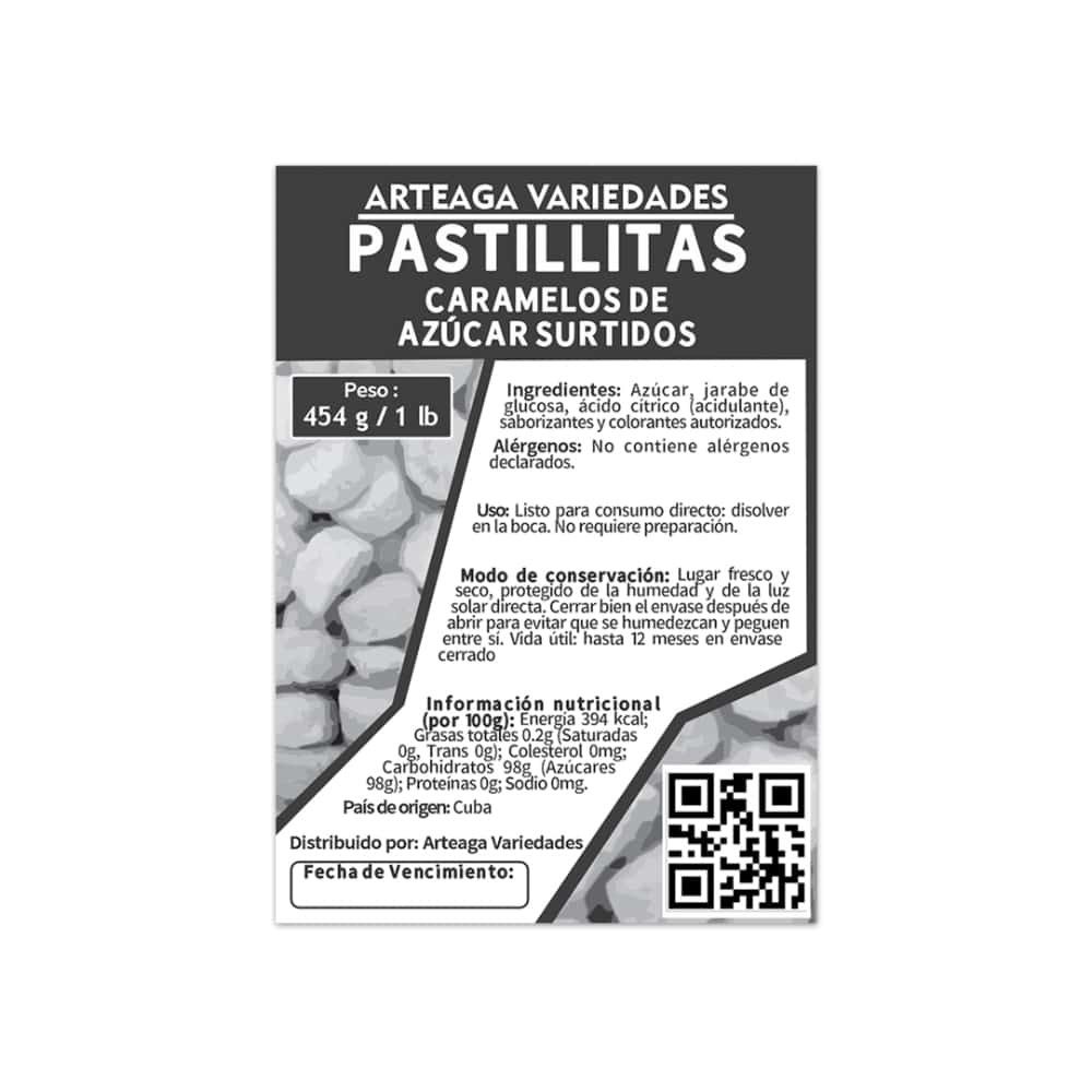 Caramelos de azúcar surtidos Arteaga Variedades (454 g / 1 lb) - Miniatura 2