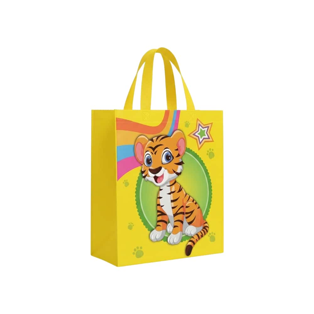Bolsa de regalo amarilla con diseño de tigre Gutza - Miniatura 4