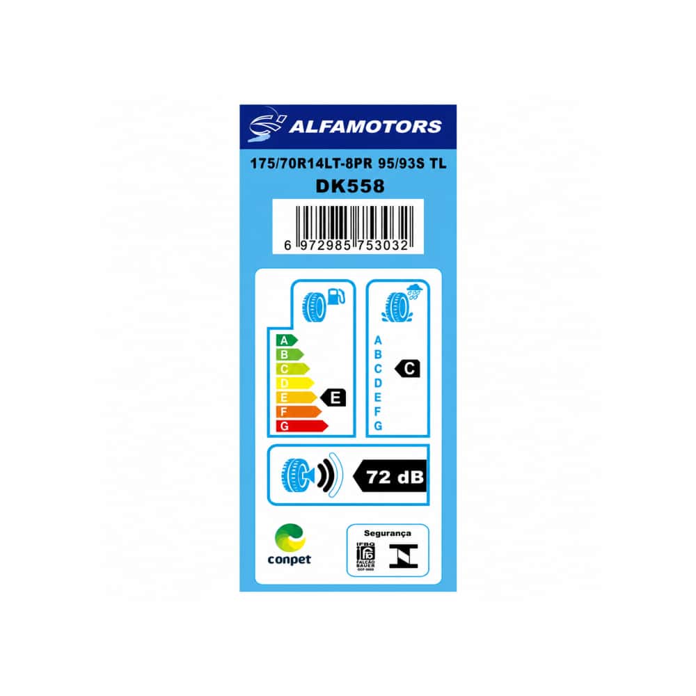 Neumático -goma- para carro 175 / 70 R14 Alfamotors DK558 - Miniatura 3
