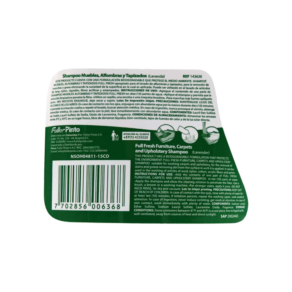 Champú para muebles, alfombras y tapizados con aroma a lavanda Full Fresh (1 L / 33.8 floz) - Miniatura 3