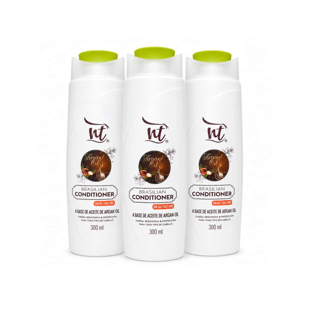 Acondicionador sin sal a base de aceite de argán Brazilian NT (3 x 300 ml / 10.1 fl.oz) - Miniatura 1