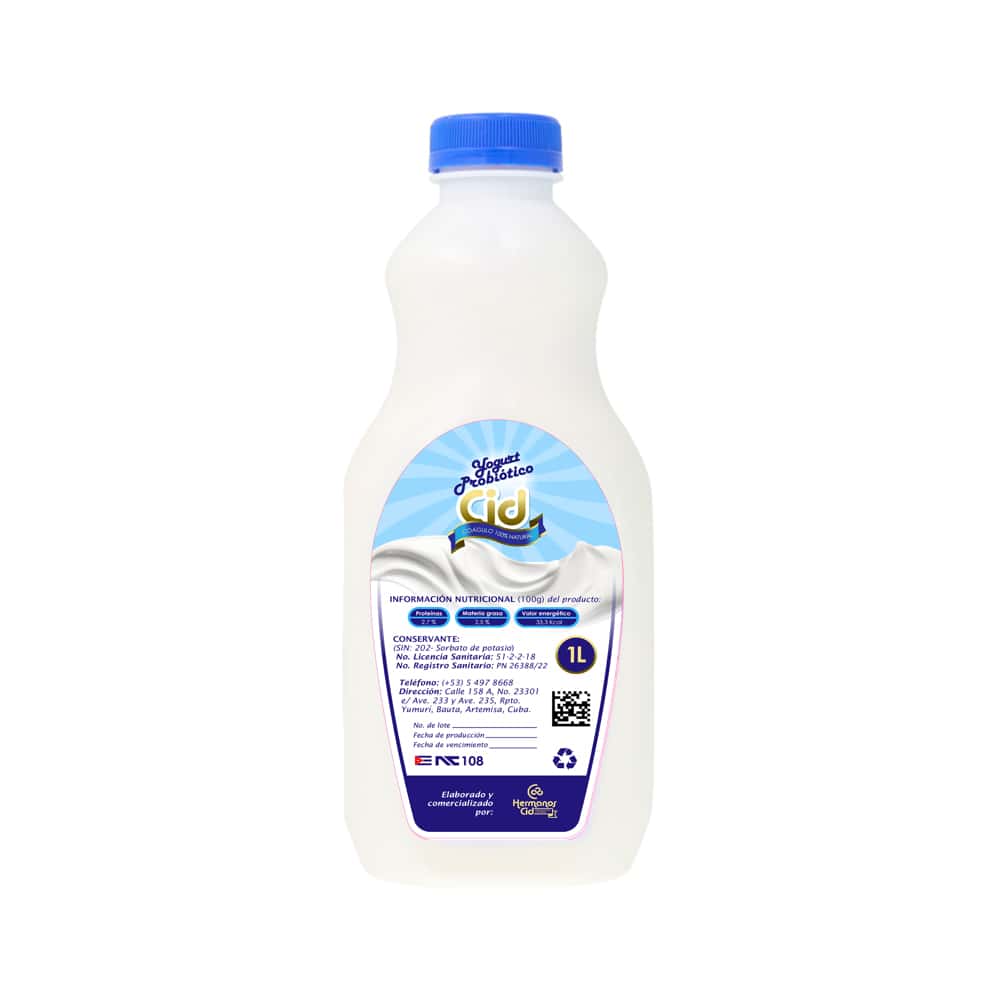 Yogurt probiótico de coágulo 100 % natural Cid (1 L) - Miniatura 4