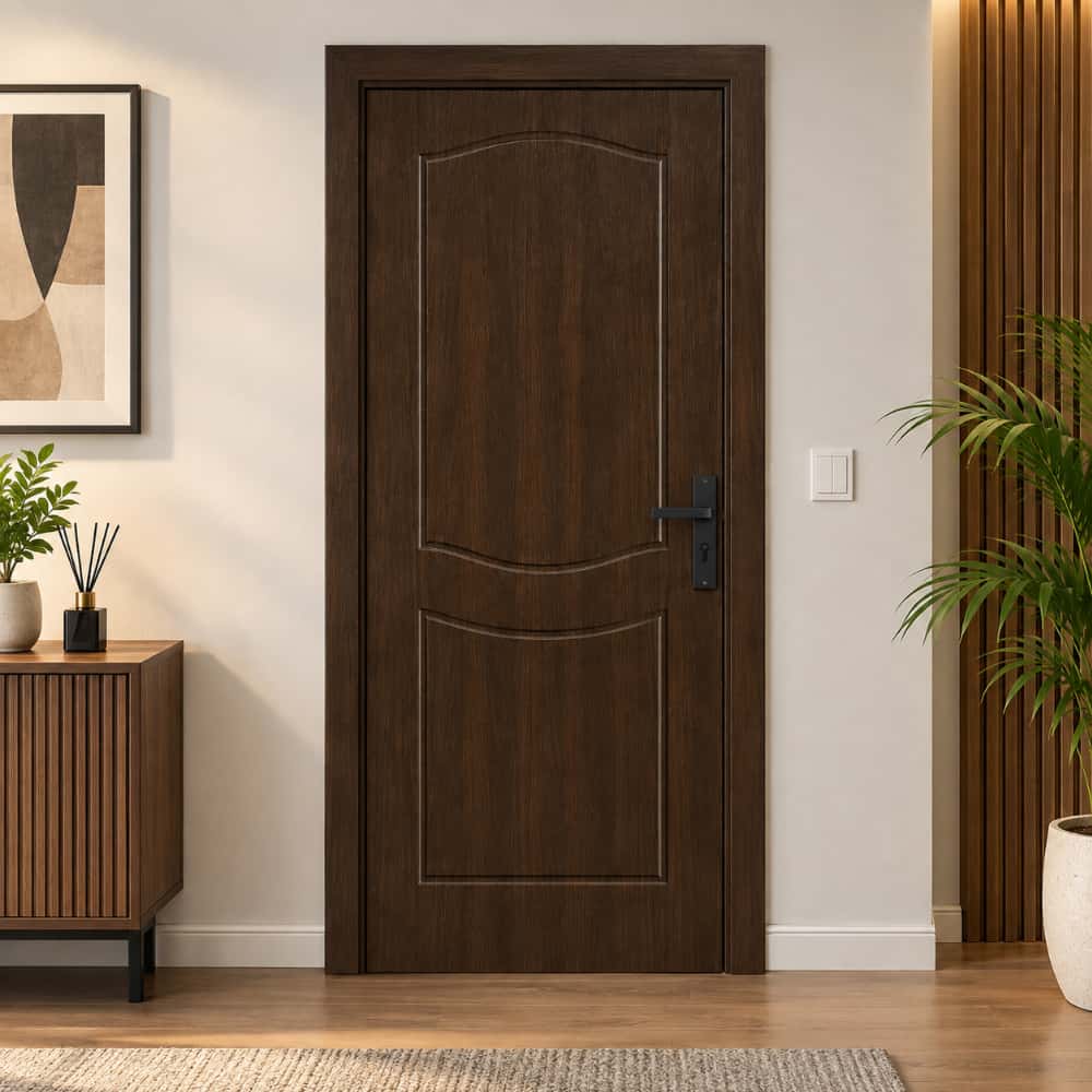 Puerta de entrada principal marrón 210 cm x 80 cm Ruden - Miniatura 3